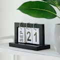 Miniatyrbild 1 av 6: 1 Stycke Träskrivbords kalender 2022 Vertikal Vändbar, Retro Evig