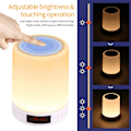 Miniatyrbillede 3 af 6: Bluetooth Højttaler LED Lys Natlys Smart Sengebord Lampe Berøring
