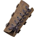 Miniatyrbilde 4 av 5: Middelalder PU-Lær Spenne Arm Beskyttere, Ridder LARP Retro Renaissance Arm Beskyttere, One Size Ett Par - Qinggu Bronse