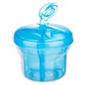 Blå melkepulverdispenser