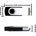 Miniatyrbillede 6 af 6: 5 stk Sorte 4GB USB Flash Drive, USB 2.0 Thumb Drive, Mass Memory