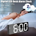 Miniatyrbillede 3 af 5: Vækkeur LED Display Digital Spejl Vækkeur Batteri Pl DXGHC