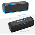 Pikkukuva 5 / 5: (Sininen) Kannettava Langaton Kaiutin, Bluetooth 5.0 Kaiutin 3D-Äänentoistolla
