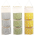 Miniatyrbild 1 av 4: Dewenwils 3st Sac De Rangement Suspendu Mignon En Tissu De L DXGHC