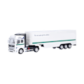 Miniatyrbild 4 av 5: 1:48 Leksakslastbil med Återdragning, Container Lastbilsleksak, Legeringsmodell Transportbilsleksak för 3-åringar (vit lastbil)