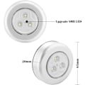 Miniatyrbild 3 av 5: 6 st självhäftande batteridrivna LED-spotlampor, extra belysning DXGHC