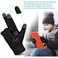 Miniatyrbillede 4 af 5: Børne Vinter Løbehandsker - Blade Touch Screen Varme Handsker