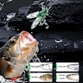 Miniatyrbilde 5 av 6: Bioniske fluefiskefluer (20 stk), 2024 nye fluefiskefluer med mykt agn, fiskeattraherende fiskeutstyr, små fluefiskefluer