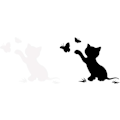 Miniatyrbillede 5 af 6: 2 stk. Kat Bilsticker Sjove Køretøjs Dekal Bilsticker Bilstrimmel