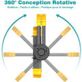 Miniatyrbillede 3 af 7: Genopladelig LED-Overlygte Foldbar LED Konstruktions Spotlight 3