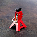 Miniatyrbild 5 av 5: 2 st Metall 3 Tons Simulerad Domkraft Höjdjusterbar Reparationsfäste Scenverktyg Lyftjack för 1/10 T