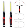 Pikkukuva 1 / 5: Työmaavalaisin 2PC 15W 700 lumenia 3000mAh COB-lamput - punainen