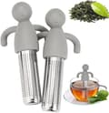 2 stycken rostfritt stål silikon teinfuser, söt silikon te