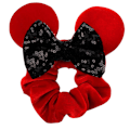 Miniatyrbillede 6 af 6: 4 stk. Fløjlsmusøre Scrunchies Blanke Sequin Bows Scrunchies C
