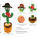 Miniatyrbillede 4 af 7: Cowboy-kaktus danser, efterligner kaktus taler, synger + lyser