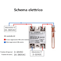 Miniatyrbild 5 av 5: Enfasig DC-AC Solid State Relay SSR-40DA 40A Ingångsspänning 3