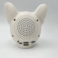 Miniatyrbild 5 av 7: Trådlös högtalare med fransk bulldogg-huvud, Bluetooth-högtalare med touchfunktion