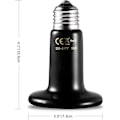 Miniatyrbillede 1 af 6: E27 50W Varmelampe til kæledyr med infrarød keramisk varmelegeme