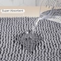 Miniatyrbillede 4 af 6: Bademåtte, 50 x 80 cm Skridsikker Højbunks Mikrofiber Bademåtte, Maskin