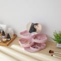 Miniatyrbilde 4 av 6: 4-lags reise smykkeskrin arrangør displaybrett, hvit, bærbar