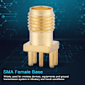 Miniatyrbild 3 av 6: 10 st SMA Honkontaktuttag PCB-montering Adapter 50 Ohm RF C