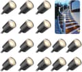 Set med 16 Utomhus Recess LED-spotlight, IP67 Vattentät, Ø 32mm