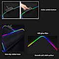 Miniatyrbillede 4 af 5: RGB Gaming Mousepad, LED-belyst Mousepad, Skridsikker Overflade til