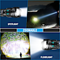 Miniatyrbillede 7 af 7: A76 Ultra Kraftful LED Lommelygte 20000 Lmens USB Genopladelig Flashli