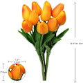 Miniatyrbillede 4 af 6: 10 Pak Kunstige Tulipaner Real Touch Kunstige Blomster Bulk Falsk Tulipan