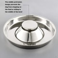 Miniatyrbillede 3 af 5: Rustfrit Stål Langsomt Foderhundebolle, (26cm) Hvalpe Afvænningsbolle C