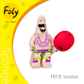 Miniatyrbild 3 av 5: Spongebob Squarepants Byggklossar Dockor Bläckfisk Bror Skickade Big Star Barn Sammansatta Minifigur Leksaker