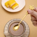 Miniatyrbillede 4 af 5: 5 Dobbeltkrone Rustfrit Stål Skeer, Små Guld Skeer, Rør