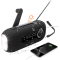 Pikkukuva 1 / 6: （Musta）Aurinkoenergiainen Kannettava Radio, Dynamo Radio, Aurinkoenergiainen Radio SOS-toiminnoilla