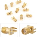 Miniatyrbild 5 av 6: 10 st SMA Honkontaktuttag PCB-montering Adapter 50 Ohm RF C