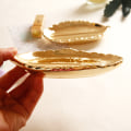 Miniatyrbild 5 av 5: 3 st keramik smyckesfat keramik guld blad fat europeisk keramik