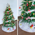 Miniatyrbilde 5 av 6: Juletrærskjørt 48 Tommer Jacquard Kasjmir Trærskjørt med 3D