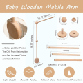 Miniatyrbilde 4 av 7: 27 Tommer Trebarne seng Bevegelig Arm Baby Bøk Seng Klokke Stativ Hangi