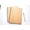 Miniatyrbillede 5 af 5: 2 Pak Spiral Skitsebog Stor Notesbog Kraft Cover Blank Skitse