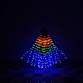 Miniatyrbild 2 av 5: Magdansvingar med Guldvingar Regnbåge Färgglada LED Luminous Wing Dan