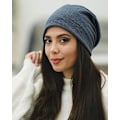 Miniatyrbillede 3 af 5: Stilful mode beanie hat i høj kvalitet strikket stof, åndbar