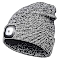 Miniatyrbild 1 av 5: LED-upplyst vintermössa i stickad ull med fiskehatt Hiki2