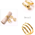 Miniatyrbillede 3 af 5: 8 stk. Servietringe, Metal Servietring, Spiralform, Serviet