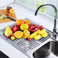 Miniatyrbillede 3 af 5: Rulleop Dish Stativ, 52*33CM, Grå, 100% BPA Fri Foldbar