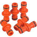 Miniatyrbillede 5 af 5: 6-pak Dobbelt Han-Slangekobling til Havevandingslange (Orange)