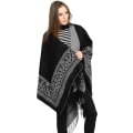 Miniatyrbilde 4 av 5: Poncho Sjal Elegant Varm Åpen Til Kvadrat Høst Vinter Kvinne DXGHC
