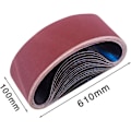 Miniatyrbilde 2 av 7: Slipeskive 100 x 610 mm, Blandet Slipeskive (3x korn 80/120/1