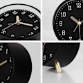 Miniatyrbillede 5 af 5: Klassisk Sort 11cm Metal Moderne Lydløs Analog Vækkeur med DXGHC