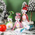 Miniatyrbillede 2 af 6: 4 Julemand Snemand Æbleindpakning Julepynt Kreativ Chr