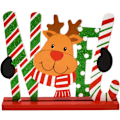 Miniatyrbillede 6 af 6: 6 Julebord Dekorationer til Middagsfest Kaffebord Snemand