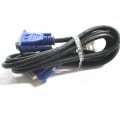 Miniatyrbilde 4 av 5: 1,5 m VGA-kabel for dataskjerm, 15-pin 4+5 video
